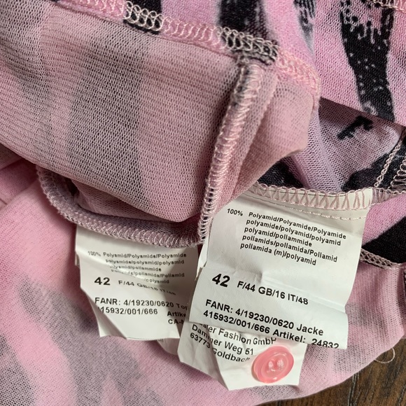 Basler sweater set size 42 large 10 us pink black sleeveless top and sweater - Picture 11 of 15